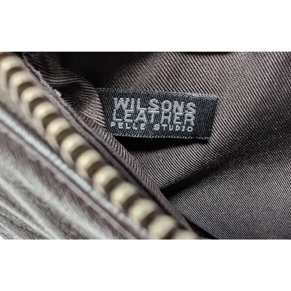 Vintage Y2K Wilson Leather Pelle Studio Brown Purse Card Wallet ID Holder New - Picture 9 of 16